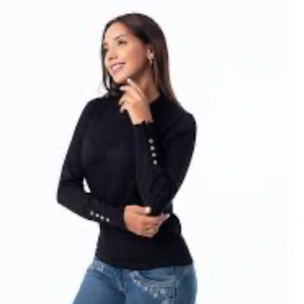 ALEEZA PARIS SATIN RUFFLE BLOUSE - Picture 3 of 5